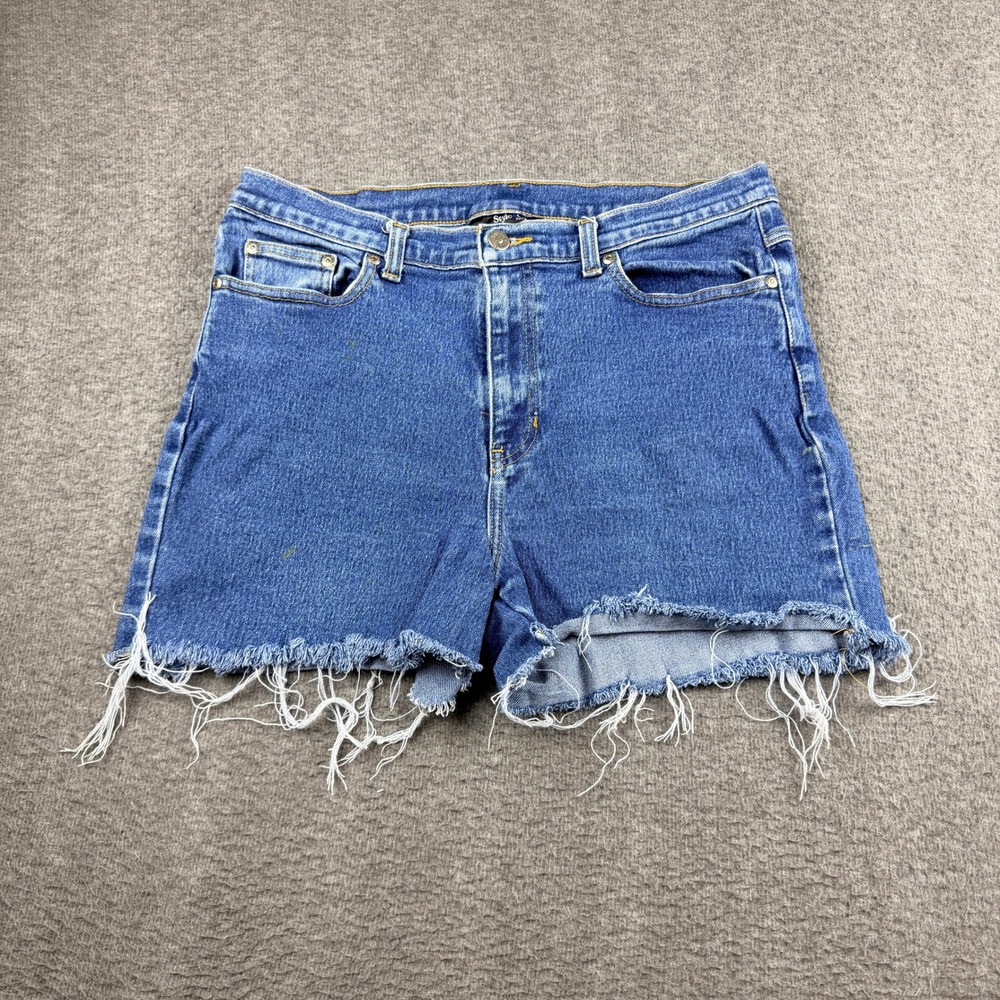 Style & Co. Petite Blue Denim Cut Off Shorts‎ Women's Size 14P 5810P FED